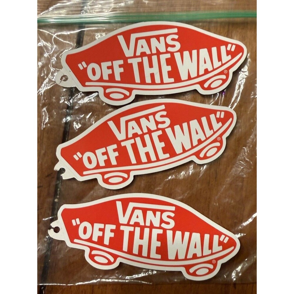 3 Vans Skateboarding Shoes Sticker Lot Off The Wall Authentic 3”